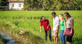 Villages cambodgiens long de l'itinéraire